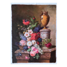 Home Decoration Custom Handmade Classical Art Beautiful Flower Oil Painting On Canvas